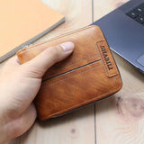 Men's Short Wallet Large-capacity Zipper Multi-card Business Wallet