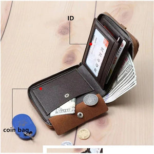 Men's Camo Zipper Wallet Big Capacity