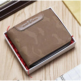 Men's Camo Zipper Wallet Big Capacity