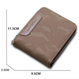 Men's Camo Zipper Wallet Big Capacity