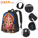 Lord Ganesh Shri Ganesh Hindu Lord Chakra Backpack Large Capacity Bookbag