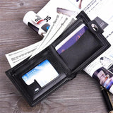 Short Men's Leather Wallet Clutch Money Bag