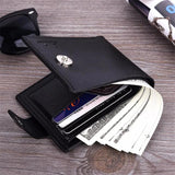 Short Men's Leather Wallet Clutch Money Bag