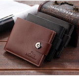 Short Men's Leather Wallet Clutch Money Bag