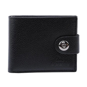 Short Men's Leather Wallet Clutch Money Bag