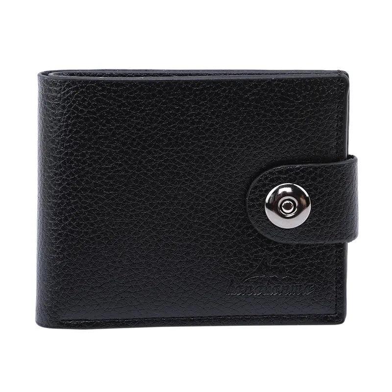 Short Men's Leather Wallet Clutch Money Bag