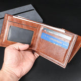 Men's Short Wallet Simulation Leather Large Capacity for Business Trip