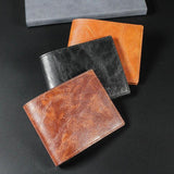 Men's Short Wallet Simulation Leather Large Capacity for Business Trip
