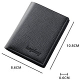 Men's Soft Leather Short Wallet Multi-function