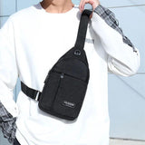 Men Multifunction Shoulder Bag Crossbody Bag Travel Sling Bag Pack