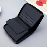Short Casual Wallet PU Leather Small Zipper Coins Bag