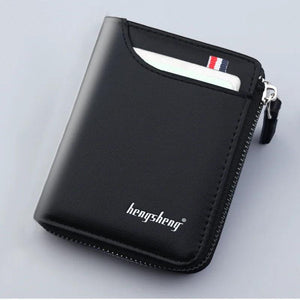 Short Casual Wallet PU Leather Small Zipper Coins Bag