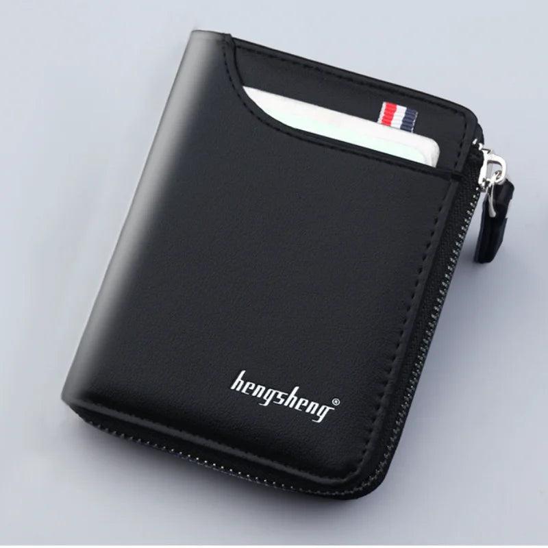 Short Casual Wallet PU Leather Small Zipper Coins Bag