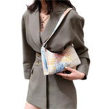 Women Retro Shoulder Bag Graffiti Print Lightweight Clutch Handle