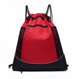 Backpack Drawstring Pockets Side Mesh Bag Basketball Soccer Volleyball Carrier