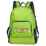 Portable Dog Print Hiking Backpack Green