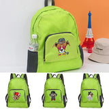Portable Dog Print Hiking Backpack Green