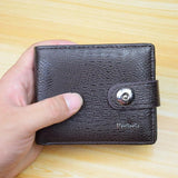 Men's Leather Wallet Clutch Bag Short Hasp Wallet