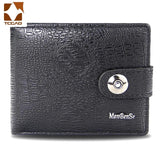 Men's Leather Wallet Clutch Bag Short Hasp Wallet