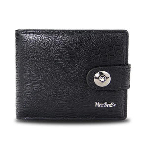 Men's Leather Wallet Clutch Bag Short Hasp Wallet