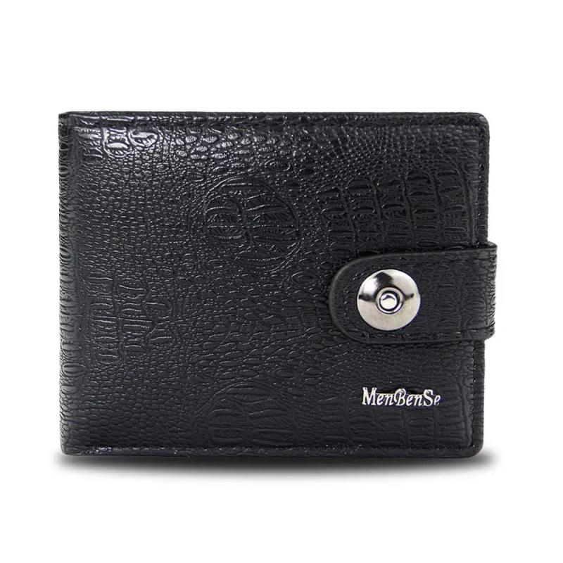 Men's Leather Wallet Clutch Bag Short Hasp Wallet