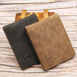 Men Wallets Matte Retro Wallets for Man PU Leather Short Wallet