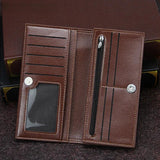 Soft Leather Slim Men's Clutch Money Bag Man Purse Thin Wallet Money Clip