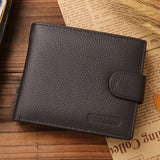 Genuine Leather Mens Wallet Short Portefeuille Homme Purses