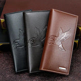 Men's Business Style Long Wallet with Magnetic Clasp