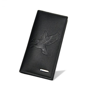 Men's Business Style Long Wallet with Magnetic Clasp