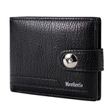 Men's PU Leather Short Wallet Mini Casual Large Capacity Wallet