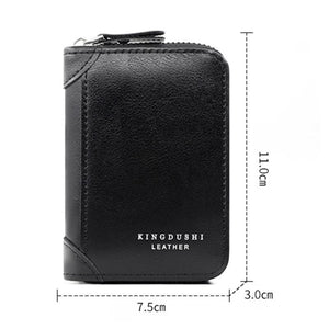 Men's Zipper Wallet Soft Lightweight Money Clip for Traveling