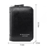 Men's Zipper Wallet Soft Lightweight Money Clip for Traveling
