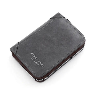 Men's Zipper Wallet Soft Lightweight Money Clip for Traveling