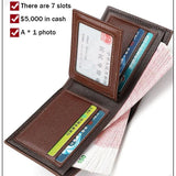 Men's Wallet Casual Small Carteiras Wearproof Dollar Thin Purse Patchwork