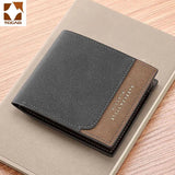Men's Wallet Casual Small Carteiras Wearproof Dollar Thin Purse Patchwork
