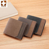Men's Wallet Casual Small Carteiras Wearproof Dollar Thin Purse Patchwork