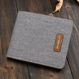 Men's Canvas Wallet Ultrathin Purse Student Wallet