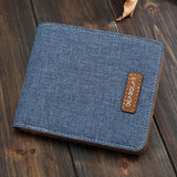 Men's Canvas Wallet Ultrathin Purse Student Wallet