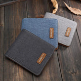 Men's Canvas Wallet Ultrathin Purse Student Wallet