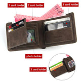 Slim Men's Wallet Classic PU Leather Photo Holder Small Purse