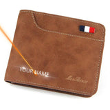 Slim Men's Wallet Classic PU Leather Photo Holder Small Purse