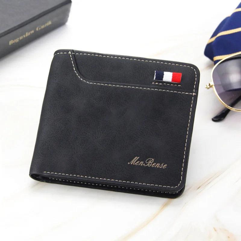 Slim Men's Wallet Classic PU Leather Photo Holder Small Purse
