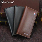Men's Retro PU Leather Long Wallet Clutch Business Wallet