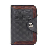 Men Wallet Magnetic Snap Clutch Bag Leather Compartment Portfel Carteira