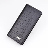 Men Long Wallet Embossed Vertical Suit Bag Large Capacity Soft Wallet Clutch