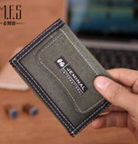 Canvas Trifold Men's Wallet 5 Colors