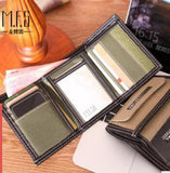 Canvas Trifold Men's Wallet 5 Colors