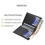 Men's Leather Billfold Slim Wallet Credit Card Holders