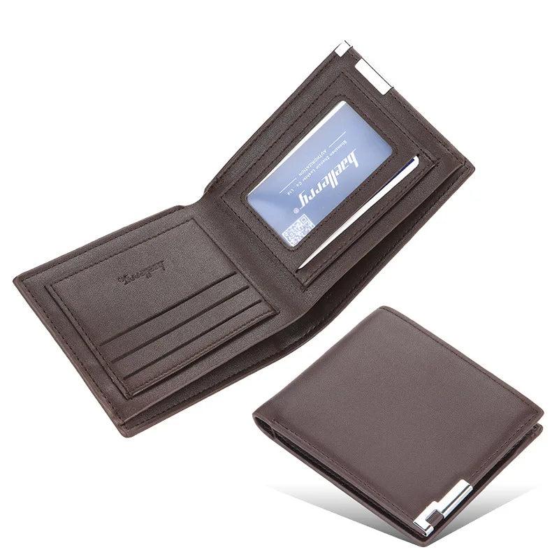Men's Leather Billfold Slim Wallet Credit Card Holders